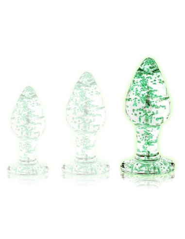 Plug en Verre Phosphorescent Butt Glow L 8 x 4 cm | FetishXplore