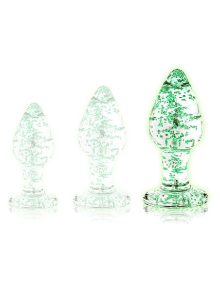 Plug en Verre Phosphorescent Butt Glow L 8 x 4 cm | FetishXplore