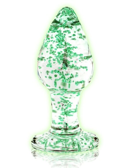 Plug en Verre Phosphorescent Butt Glow L 8 x 4 cm | FetishXplore