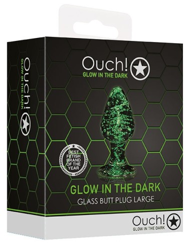 Plug en Verre Phosphorescent Butt Glow L 8 x 4 cm | FetishXplore