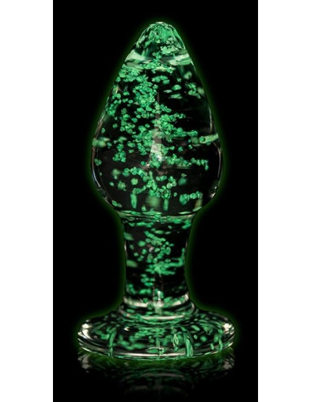 Plug en Verre Phosphorescent Butt Glow L 8 x 4 cm | FetishXplore