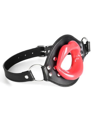 Bâillon Lips Gag Noir-Rouge