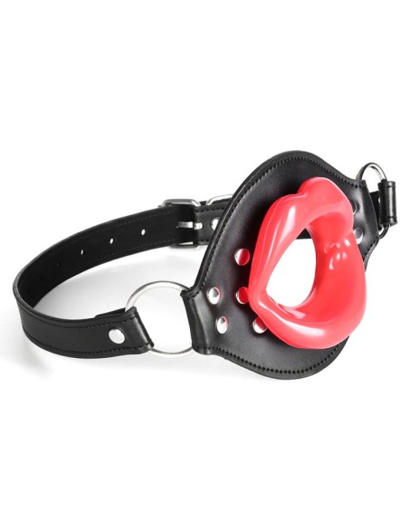 Bâillon Lips Gag Noir-Rouge