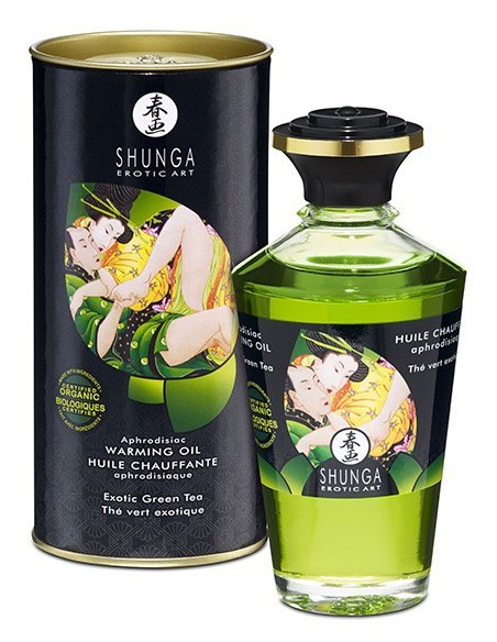 Huile Chauffante Thé Vert 100ml | FetishXplore