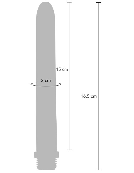 Enema tip with Flexible The Cleaner 15 x 2cm